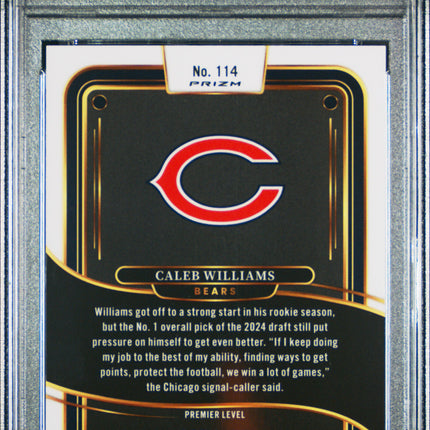 2024 Panini Select Caleb Williams #114 Blue Prizm PSA 10 /175