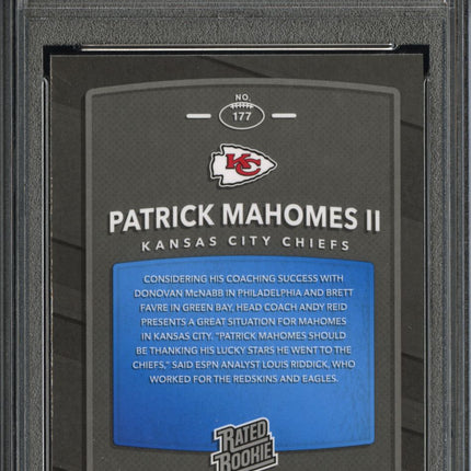 2017 Panini Donruss Optic Patrick Mahomes II RC #177 PSA 10