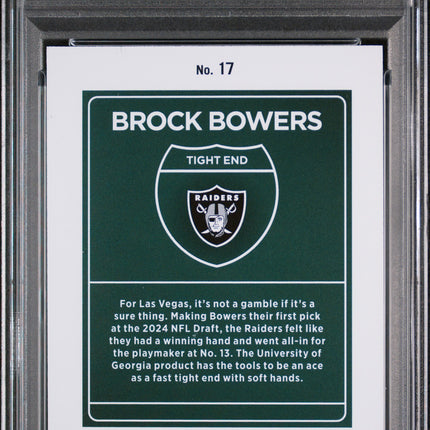 2024 Panini Donruss Downtown! Brock Bowers #17 PSA 9