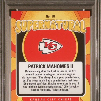 2023 Panini Contenders Supernatural Patrick Mahomes II #10 PSA 9