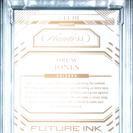 2024 Panini Flawless Future Ink Druw Jones #FIDJ Emerald PSA 10 auto /5