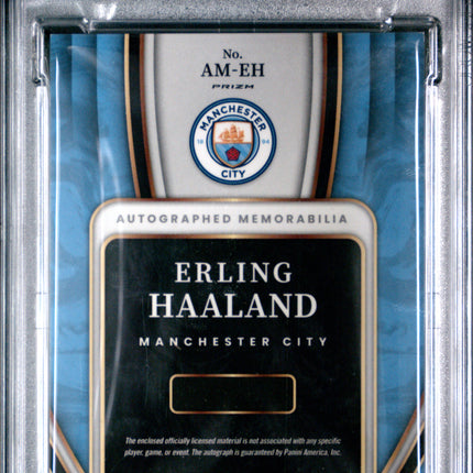 2022-23 Panini Select Premier League Erling Haaland #AMEH PSA 9 Patch Auto