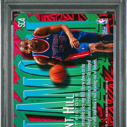 1996 Skybox Z-Force Slam Cam Grant Hill #SC4 PSA 8