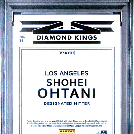 2019 Panini Donruss Shohei Ohtani #14 PSA 8
