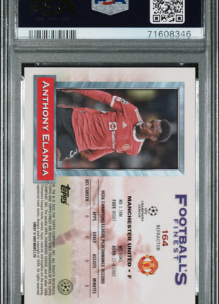 2021-22 Topps Finest Flashbacks UEFA Anthony Elanga #164 Refractor PSA 10
