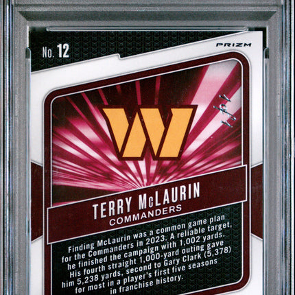 2024 Panini Prizm Hype Terry Mclaurin #12 Black Finite 1/1 PSA 10