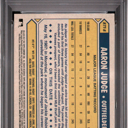 2017 Topps Chrome 1987 Topps Aaron Judge #87T8 PSA 10