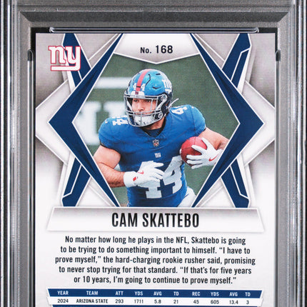 2025 Panini Phoenix Cam Skattebo #168 Silver Pandora PSA 10