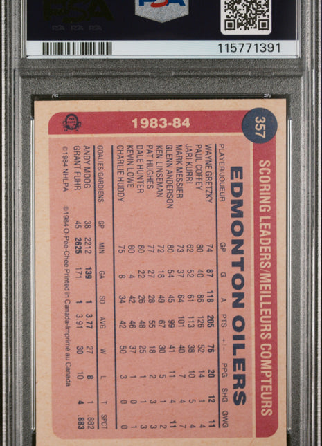 1984 O-Pee-Chee Wayne Gretzky #357 PSA 7