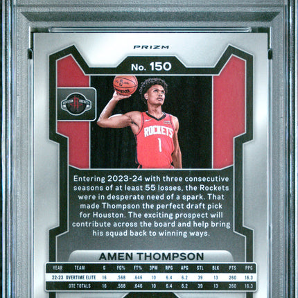 2023 Panini Prizm Amen Thompson #150 Silver PSA 10