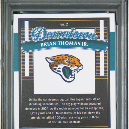 2025 Panini Donruss Downtown Brian Thomas JR. #2 PSA 10