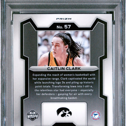 2024 Panini Prizm Draft Picks Caitlin Clark #57 Green PSA 10