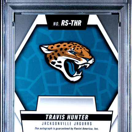 2025 Panini Mosaic Rookie Scripts Travis Hunter #RS-THR PSA 9