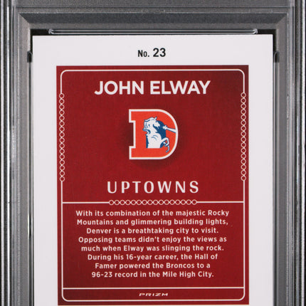 2024 Panini Donruss Optic Uptowns John Elway #23 PSA 9