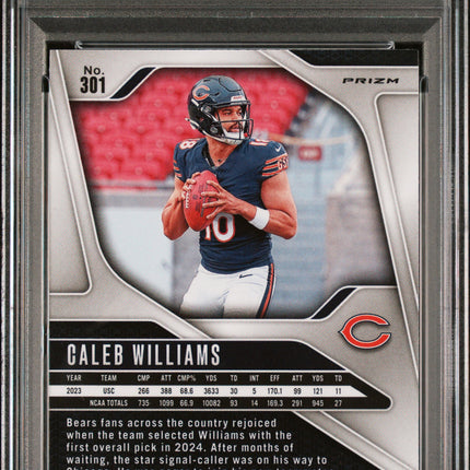 2024 Panini Prizm Caleb Williams #301 Pink Wave PSA 9