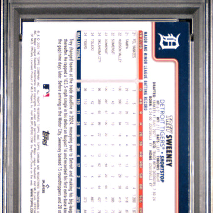 2025 Topps Chrome Logofractor Edition Trey Sweeney #6 PSA 10