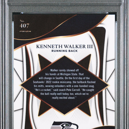 2021 Panini Select Kenneth Walker III #407 PSA 9