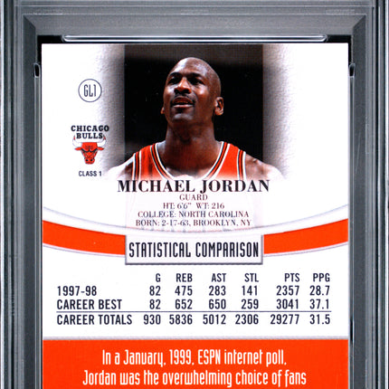 1998 Topps Gold Label Michael Jordan #GL1 PSA 9