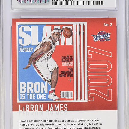 2020-21 Panini Hoops LeBron James #2 SLAM Cover CGC 8.5