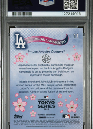 2025 Topps Takashi Murakami + MLB World Tour Tokyo Yoshinobu Yamamoto #11 PSA 10
