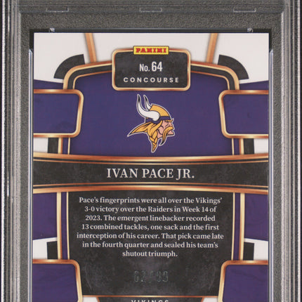 2023 Panini Select Ivan Pace JR. #64 Red Prizm PSA 10 /99