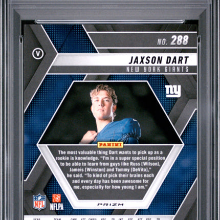 2025 Panini Mosaic Jaxson Dart #288 Blue Scope PSA 10