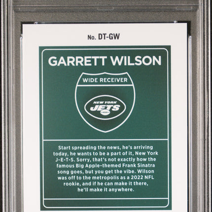 2022 Panini Donruss Downtown Garrett Wilson #DTGW Downtown PSA 10