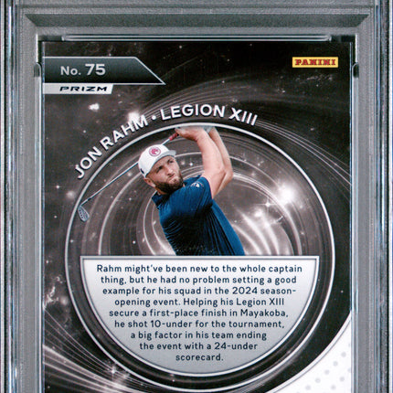 2024 Panini Prizm LIV Golf Jon Rahm #75 Teal PSA 10