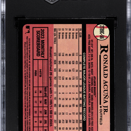 2024 Topps Ronald Acuna JR. #2T89C-56 CH. '89 SGC 8.5 Chrome Mojo