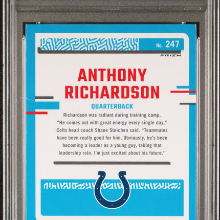 2023 Panini Donruss Optic Anthony Richardson #247 Purple Shock PSA 9