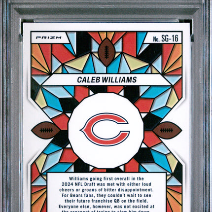 2024 Panini Mosaic Stained Glass Caleb Williams #SG16 PSA 10