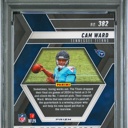 2025 Panini Mosaic Cam Ward #382 Red & White Stripe PSA 10