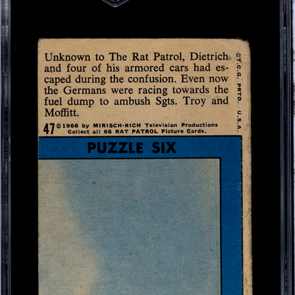 1966 Topps Rat Patrol Unknown To The Rat Patrol.. . #47 SGC 1