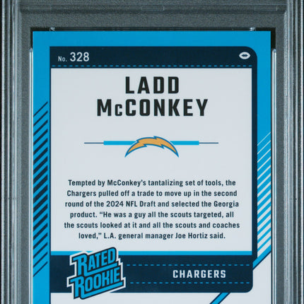 2024 Panini Donruss Ladd Mcconkey #328 Optic Preview Red Pandora PSA 10