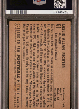 1952 Bowman Large Les Richter #61 PSA 4