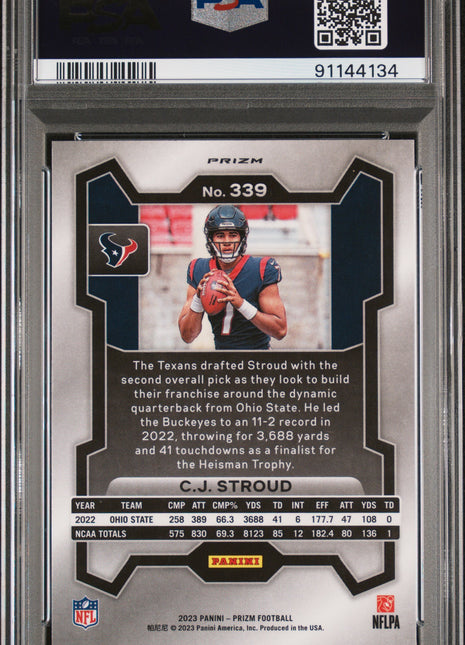 2023 Panini Prizm CJ Stroud #339 Silver PSA 9