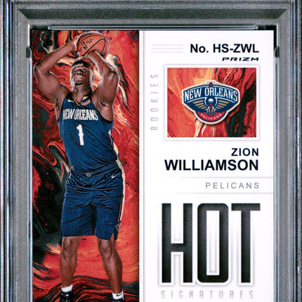 2019 Hoops Premium Stock Hot Signatures Rookies Zion Williamson Shimmer PSA 10