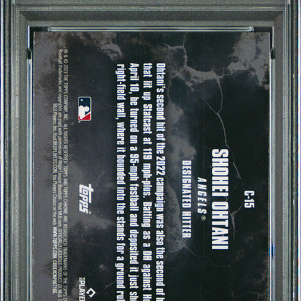 2023 Topps Chrome Update Crushed Shohei Ohtani #C15 PSA 10