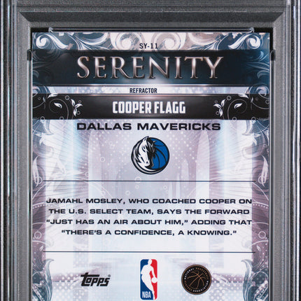 2025 Topps Chrome Serenity Cooper Flagg #SY-11 Refractor PSA 10