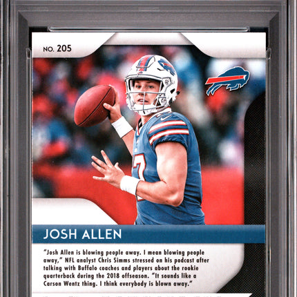 2018 Panini Prizm Josh Allen #205 PSA 9