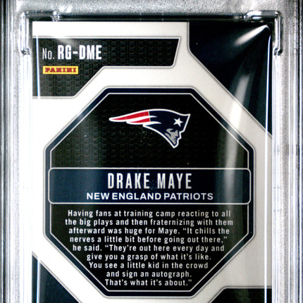 2024 Panini Prizm Rookie Gear Drake Maye #RGDME Jersey PSA 10