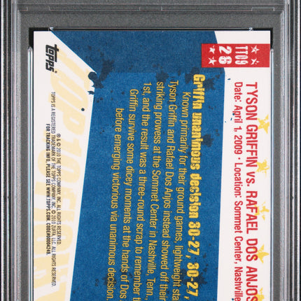 2010 Topps Main Event Fights Of 2009 Tyson Griffin Rafael Dos Anjos #26 PSA 10