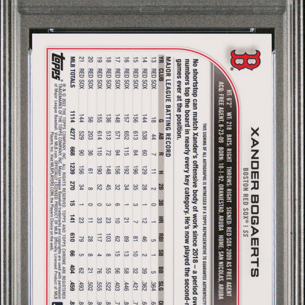 2022 Topps Gilded Collection Topps Chrome Gold Etch Auto Xander Bogaerts PSA 10