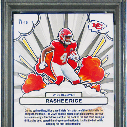2023 Panini Donruss Bomb Squad Rashee Rice #BS16 Autograph 160/199 PSA 9 Auto