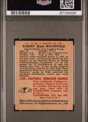 1948 Bowman Bob Waterfield #26 PSA 4