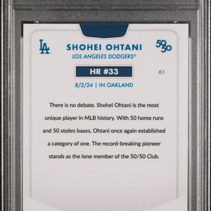 2024 Topps 50/50 Shohei Ohtani Shohei Ohtani #61 Chrome Red Refractor PSA 9 /5
