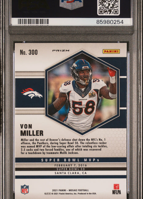 2021 Panini Mosaic Von Miller #300 PSA 10