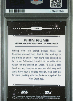2024 Topps Chrome Star Wars Nien Nunb #122 PSA 9