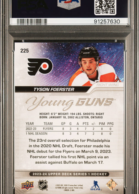 2023 Upper Deck Tyson Foerster #225 PSA 10