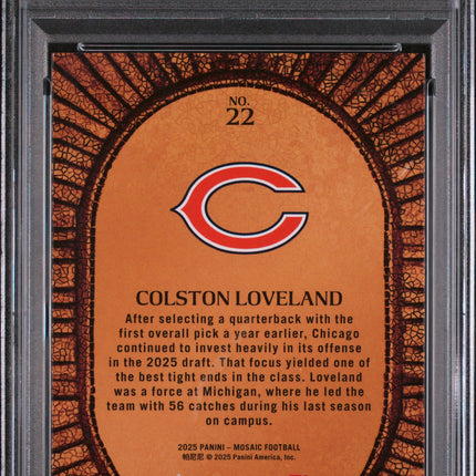 2025 Panini Mosaic Micro Mosaic Colston Loveland #22 PSA 10